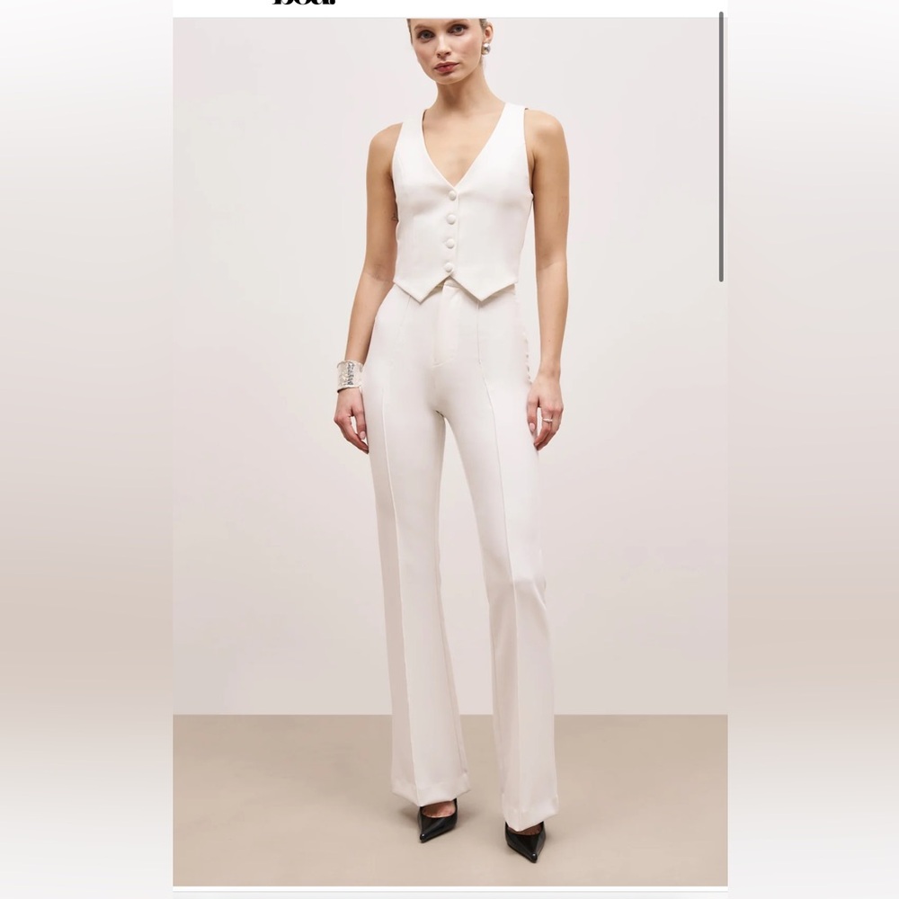 Because of Alice White Wide Leg Suit Trousers